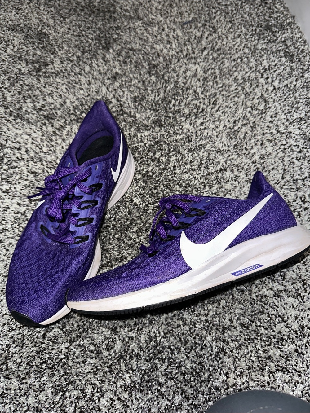 Nike Women's Purple Running Sneakers with White Swoosh